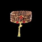 Vòng Tay Trầm Hương 108 Hạt Mix Charm Cỏ 4 Lá – Túi Bạch Ngọc Phong Thủy Ngũ Hành