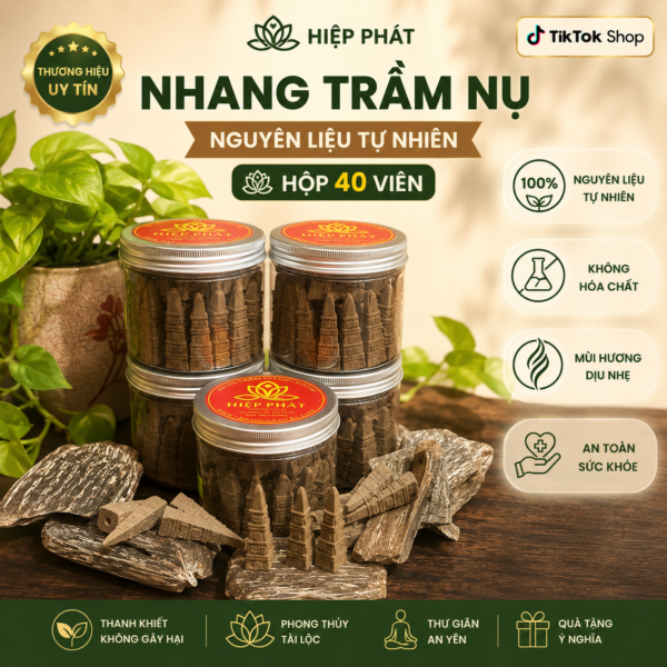 Nhang Trầm Nụ Mẫu Tháp Hộp 40 Viên Thơm Đặc Biệt. Nhang Trầm Nụ Mẫu Tháp Hộp 40 Viên Thơm Đặc Biệt.