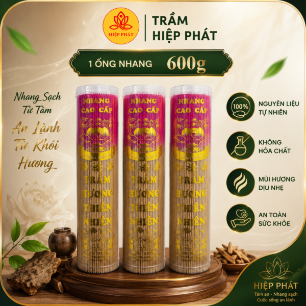 Nhang Trầm Cây Thơm Ngọt – Ống Lớn 600g