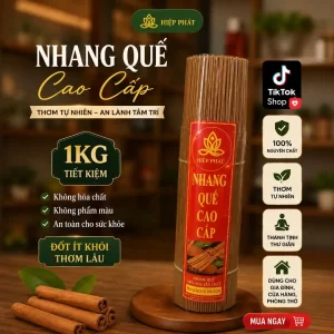 Nhang Quế Sạch Tự Nhiên Mùi Thơm Dịu Nhẹ Bó 1Kg .